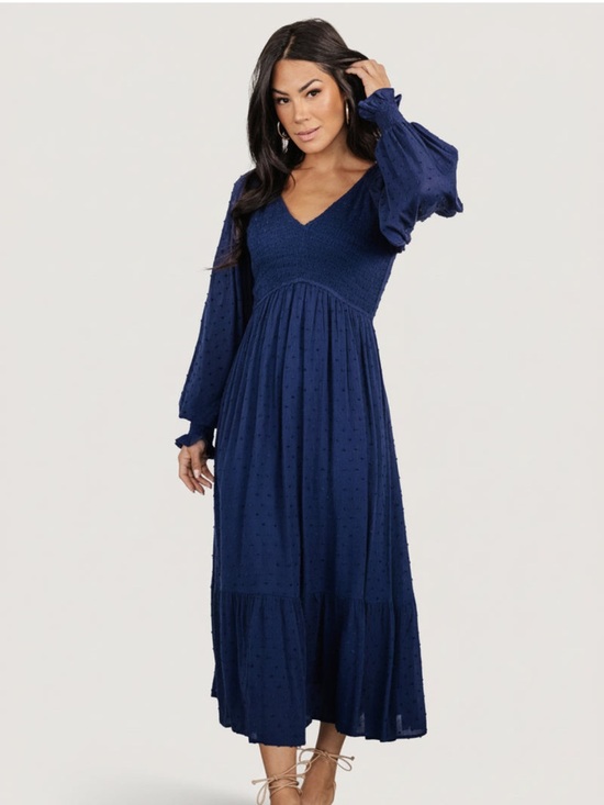 Baltic Born Dresses & Skirts - NWT Baltic Born Lainey Smocked Dotted Midi Dress
